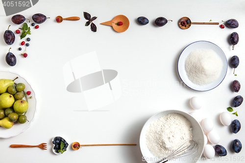 Image of ingredients on a table for the pie