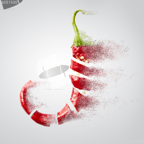 Image of Fresh chopped red chili concept