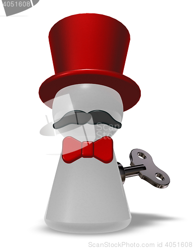 Image of pawn with hat and beard - 3d rendering