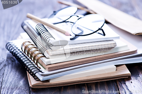 Image of Stack of spiral notebooks