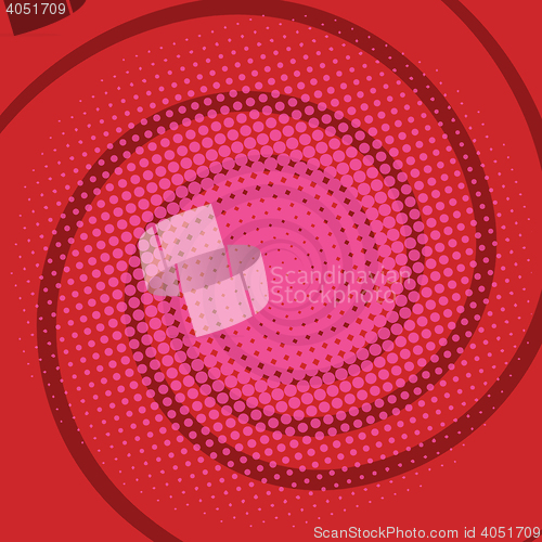 Image of spiral red comics retro background