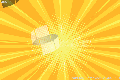 Image of yellow rays comics retro background