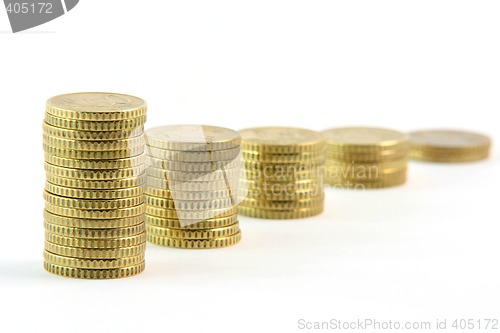 Image of row of eurocents