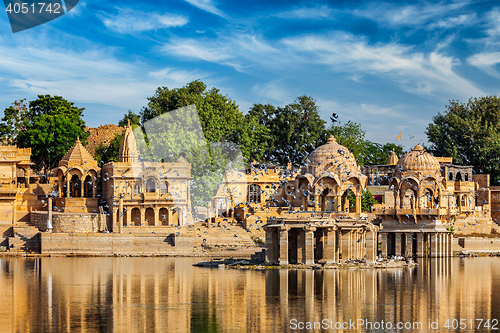 Image of Indian landmark Gadi Sagar in Rajasthan