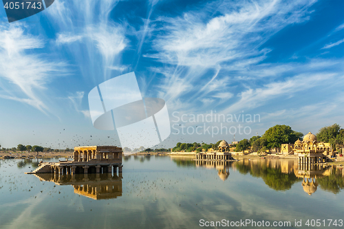 Image of Indian landmark Gadi Sagar in Rajasthan