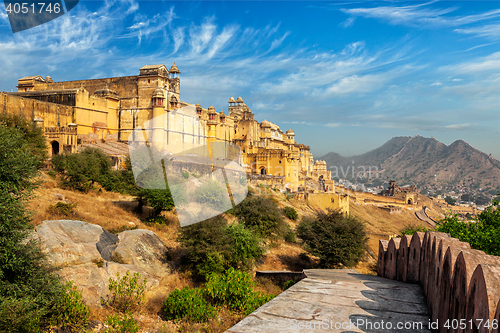 Image of View of Amer (Amber) fort, Rajasthan, India