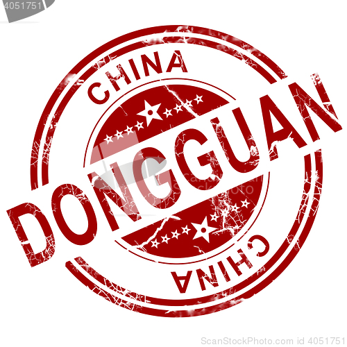 Image of Red Dongguan stamp 