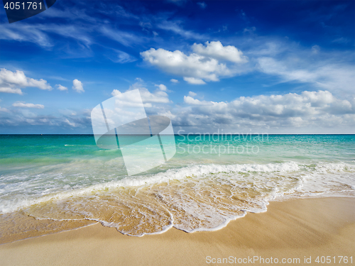 Image of Beach and waves of Caribbean Sea