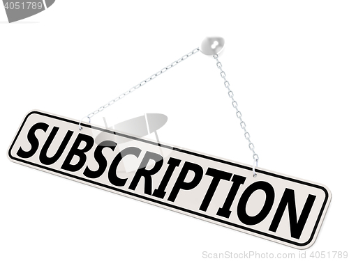 Image of Subscription banner isolated on white