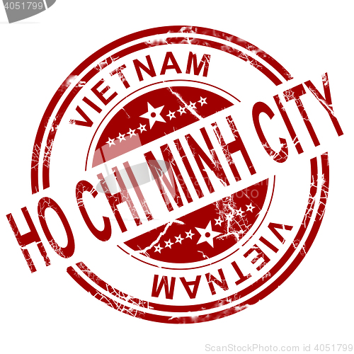 Image of Red Ho Chi Minh City stamp 