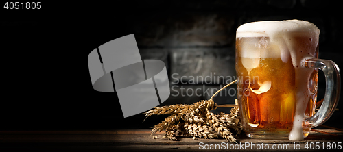 Image of Beer in mug on table