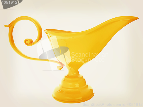 Image of Vase in the eastern style. 3D illustration. Vintage style.