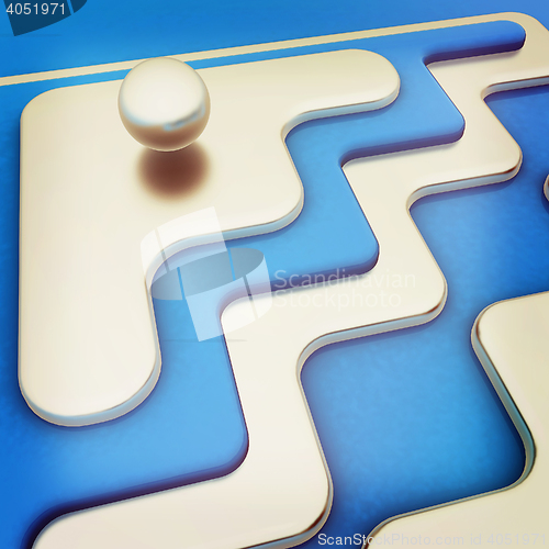 Image of Virtual background. 3D illustration. Vintage style.