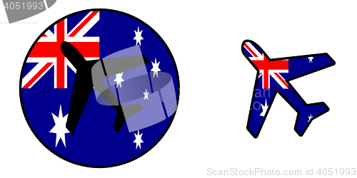 Image of Nation flag - Airplane isolated - XXXXX