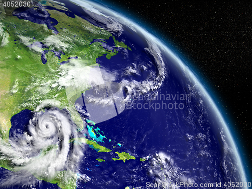 Image of Hurricane Matthew in Mexican gulf