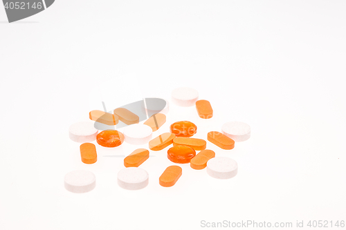 Image of Capsules isolated on white background