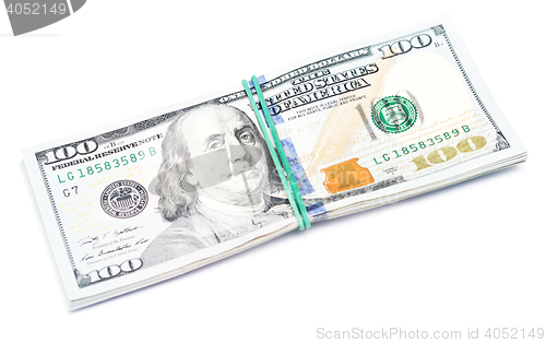 Image of dollars on white