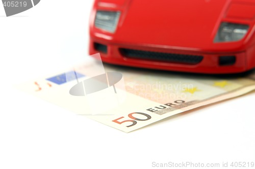 Image of car expenses and money