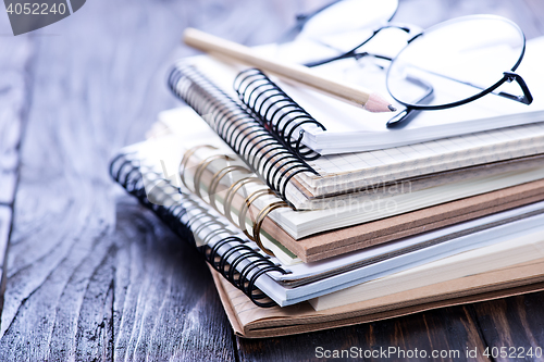 Image of Stack of spiral notebooks