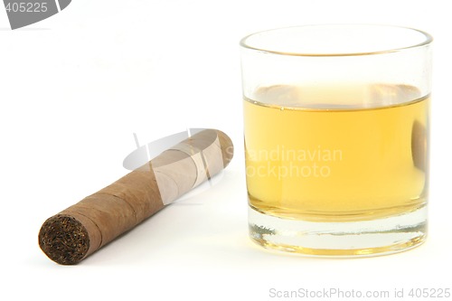 Image of cigar and whiskey