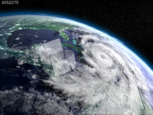 Image of Hurricane Matthew from space