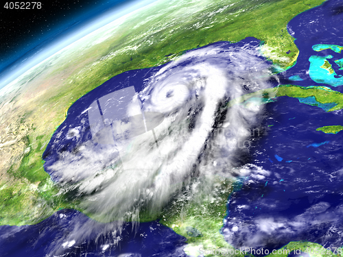 Image of Orbit view of Hurricane Matthew