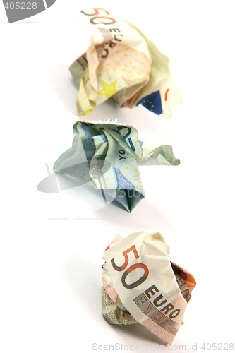Image of crumpled money vertical