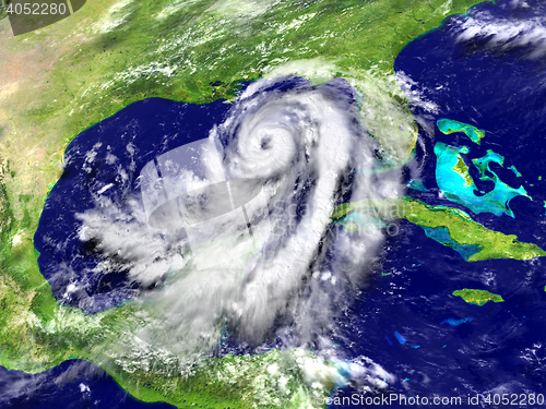 Image of Huge hurricane Matthew in Mexican gulf