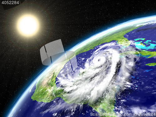 Image of Hurricane Matthew from orbit