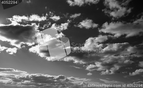 Image of black and white sky