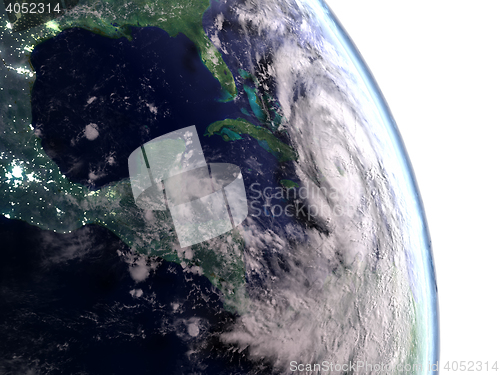 Image of Hurricane Matthew above Cuba