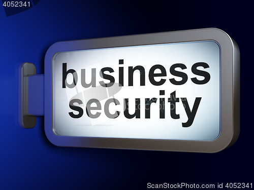 Image of Safety concept: Business Security on billboard background