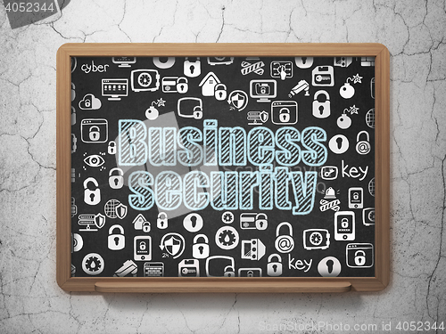 Image of Safety concept: Business Security on School board background