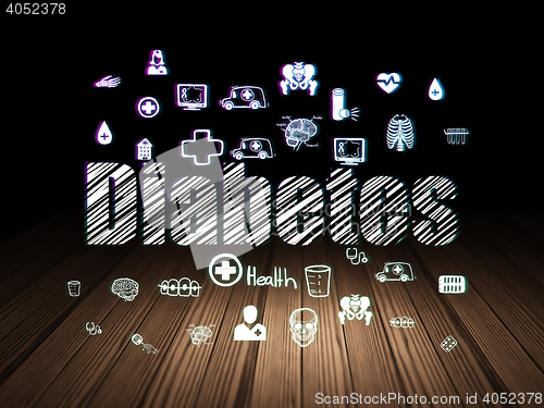 Image of Healthcare concept: Diabetes in grunge dark room