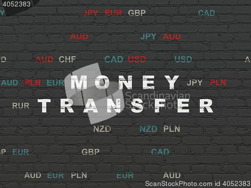 Image of Banking concept: Money Transfer on wall background