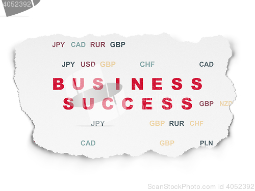 Image of Business concept: Business Success on Torn Paper background