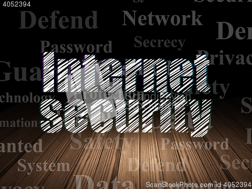 Image of Security concept: Internet Security in grunge dark room