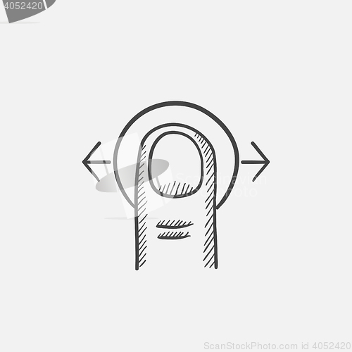 Image of Touch screen gesture sketch icon.