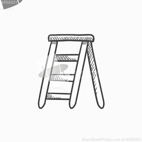 Image of Stepladder sketch icon.