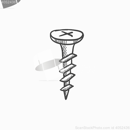 Image of Screw sketch icon.