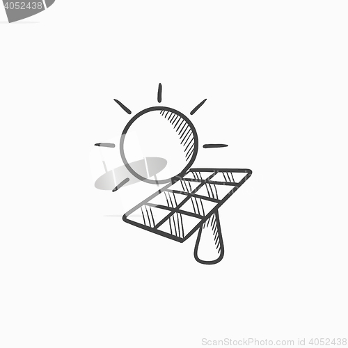 Image of Solar energy sketch icon.