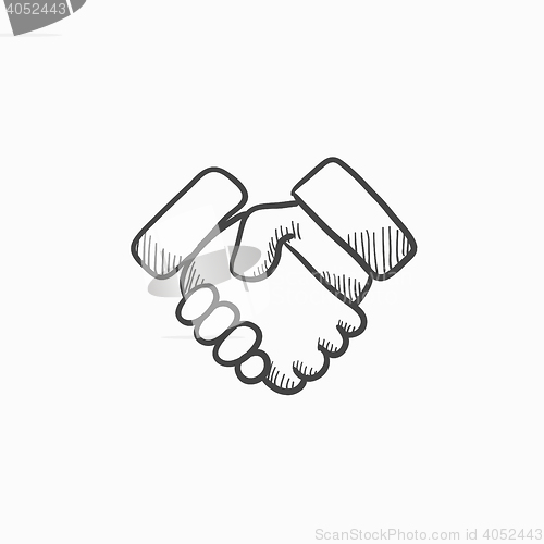 Image of Handshake sketch icon.