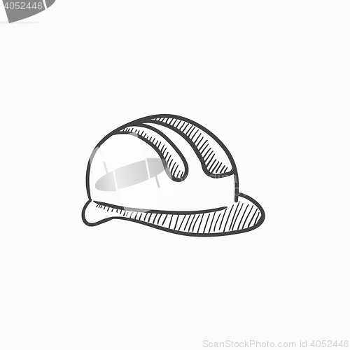 Image of Hard hat sketch icon.