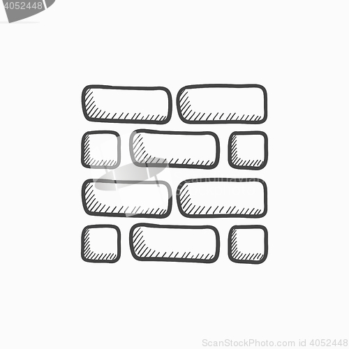 Image of Brickwall sketch icon.