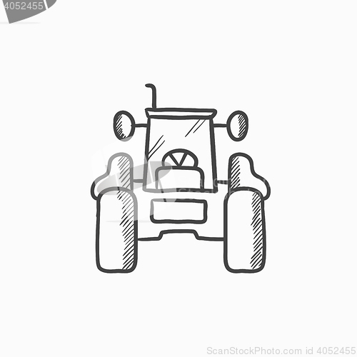 Image of Tractor sketch icon.