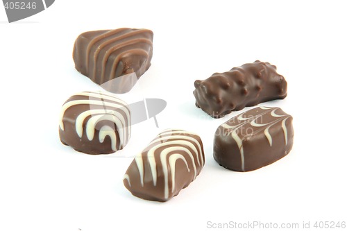 Image of five chocolates