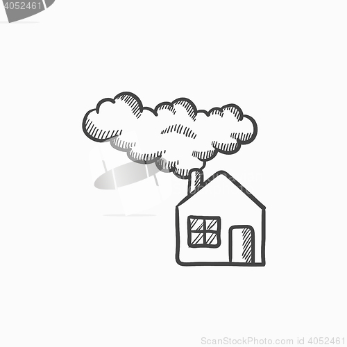 Image of Save energy house sketch icon.