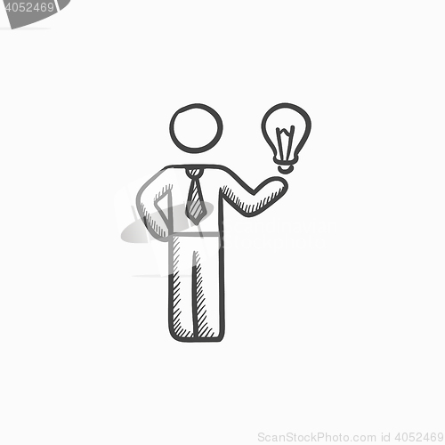 Image of Business idea sketch icon.