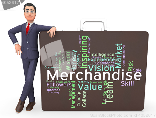 Image of Merchantise Words Means Sale Stock And Goods