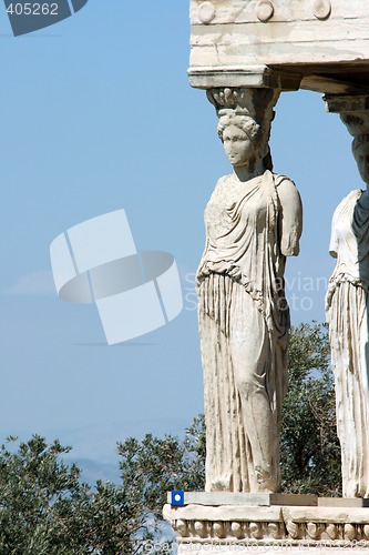 Image of caryatid and nature